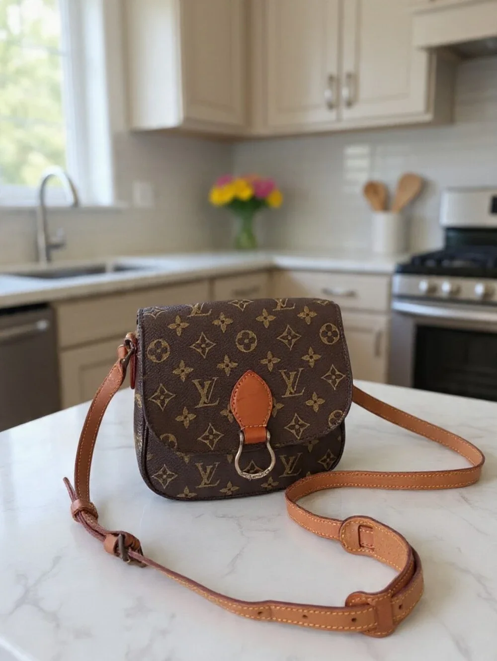 Louis Vuitton Vintage 1988 Saint Cloud PM Monogram Crossbody ✨ COA